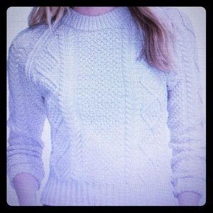 Dark Grey LL Bean Cotton Fisherman Sweater